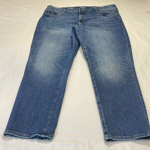 ANA MID RISE BOYFRIEND WOMENS SIZE 18W Blue Jeans